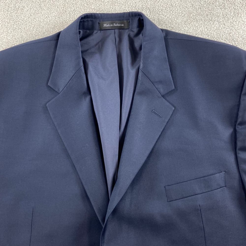 Lauren Ralph Lauren Blazer Mens 48R Navy Blue 100% Wool Gold Crest Button Jacket